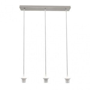 Armazon Regleta Nia 3xe27 Niquel Regx60x6cm