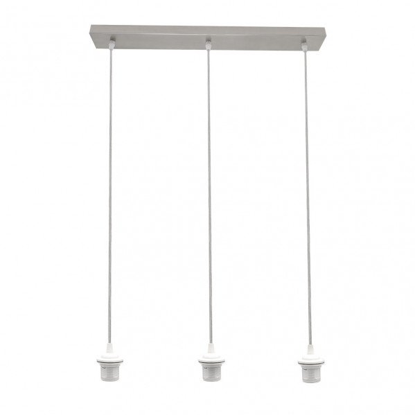 Armazon Regleta Nia 3xe27 Niquel Regx60x6cm