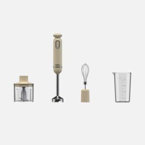 Batidora De Mano Kent 600w Beis 2vel+turbo Cuchilla Ac.inox.c/vaso+picadora+batidor Desmontable 40x6,6x6,6cm