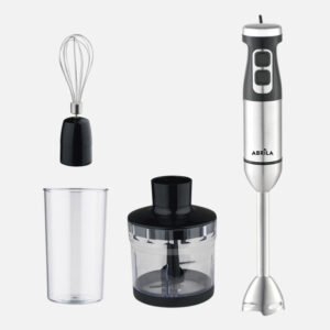 Batidora De Mano Onega 1700w Dc Negro/niquel 2vel. Ajustables Cuchillas Ac.inox.vaso+picador+batidor Desmontable 41,5x6,5x6,5cm
