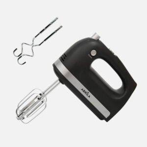 Batidora De Varillas Epona Negr 250w 5vel Ergonomica Montar-batir-mezclar-amasar 30x19,5x9cm