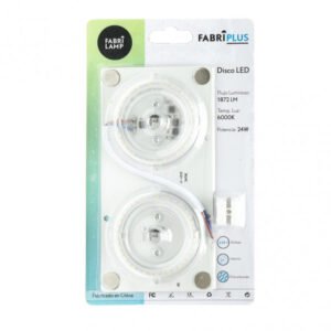 Disco Led 24w 6000k Placa Cuad.blanco 8x16x1 Cm 1872lm Magnetico