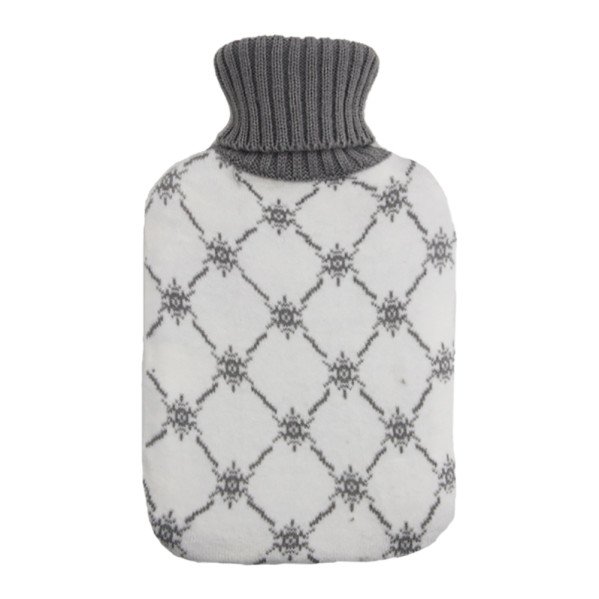 Bolsa Agua Caliente Mimo 1,7l Forro Bla/gris Copos 20x32x4 Cm Flexible Y Agradable Al Tacto