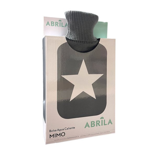 Bolsa Agua Caliente Mimo 1,7l Forro Bla/gris Estrella 20x32x4cm Flexible Agradable Al Tacto
