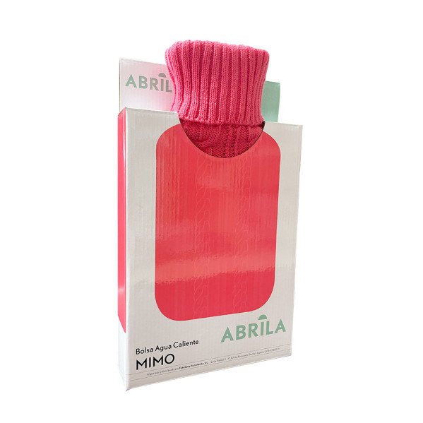 Bolsa Agua Caliente Mimo 1,7l Forro Rosa Jersey 20x32x4cm Flexible Agradable Al Tacto