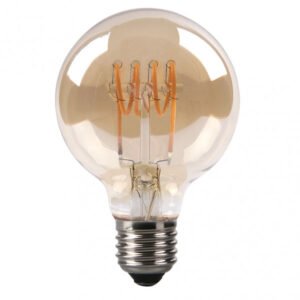 Bombilla Filamen.spiral Horz.globo 12x8d 4w 250lm E27 Ambar 2200k