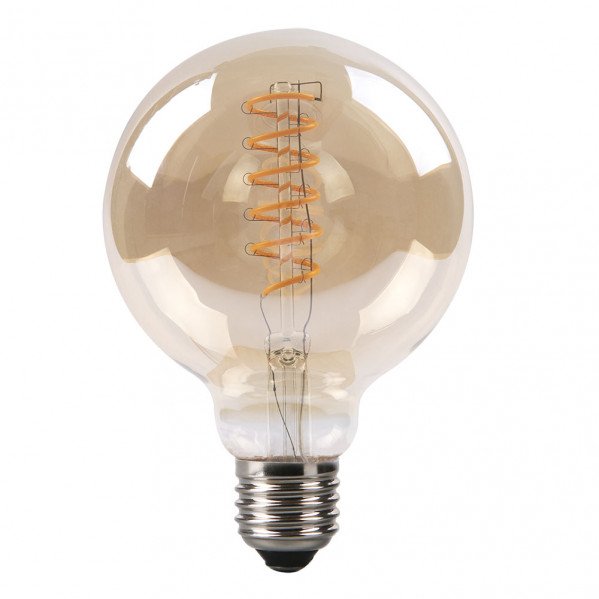 Bombilla Filamen.spiral Vert.globo 13x9,5d 4w E27 Ambar 250 Lm 2200k