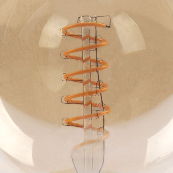 Bombilla Filamen.spiral Vert.globo 16x12,5d 4w 250 Lm E27 Ambar 2200k
