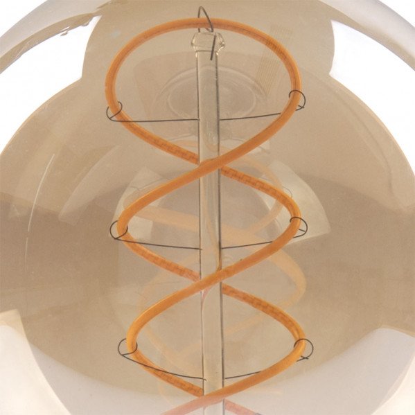 Bombilla Filamen.trenzado Globo 13x9,5d 4w 250lm E27 Ambar 2200k
