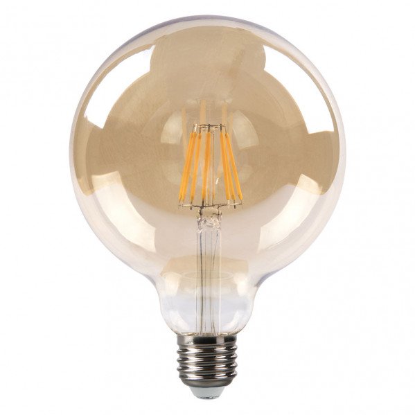 Bombilla Filamento Globo 16x12,5d 8w Regulable 700lm E27 Ambar 2700k
