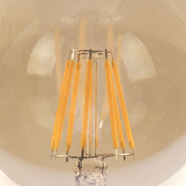 Bombilla Filamento Globo 16x12,5d 8w Regulable 700lm E27 Ambar 2700k