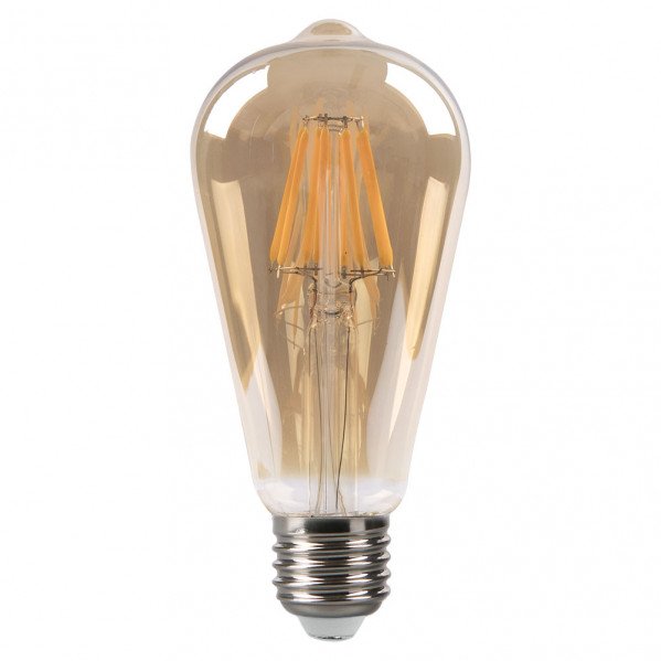Bombilla Filamento Pebetero 14x6,5d 8w Regulable 700lm E27 Ambar 2700k