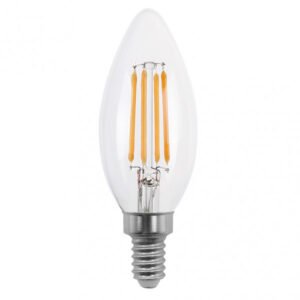 Bombilla Filamento Vela 10x3,5d 4w 450lm E14 Clara 2700k