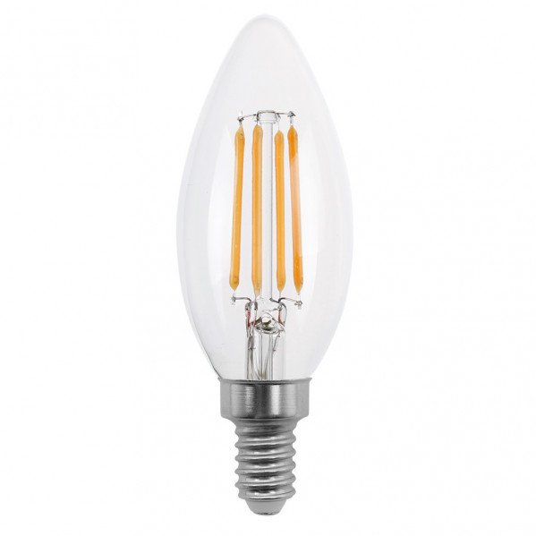 Bombilla Filamento Vela 10x3,5d 4w 450lm E14 Clara 2700k