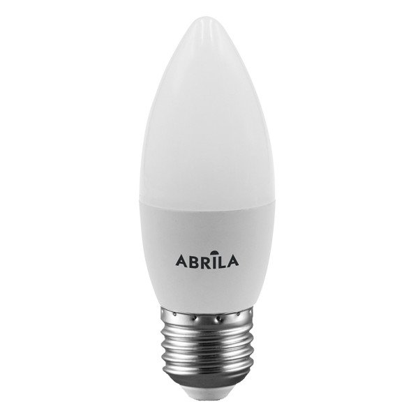 Bombilla Vela 7w 6000k Abrila E27 630lm 11x3,7x3,7 Cm