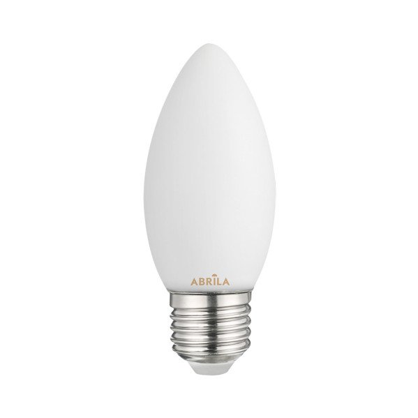 Bombilla Vela Filam.opal 6w 4000k Abrila E27 540lm 9,7x3,5x3,5cm