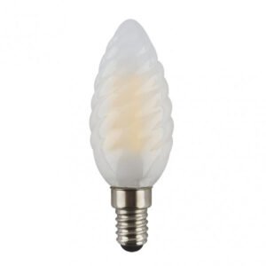 Bombilla Vela Rizada 4w 3000k Fabriplus E14 360lm 9,7x3,4x3,4 Cm