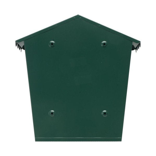 Buzon De Correo Olena Acero Galvanizado Verde 37x36x13,5 Cm Tejado Antilluvia, Cerradura Cilindrica