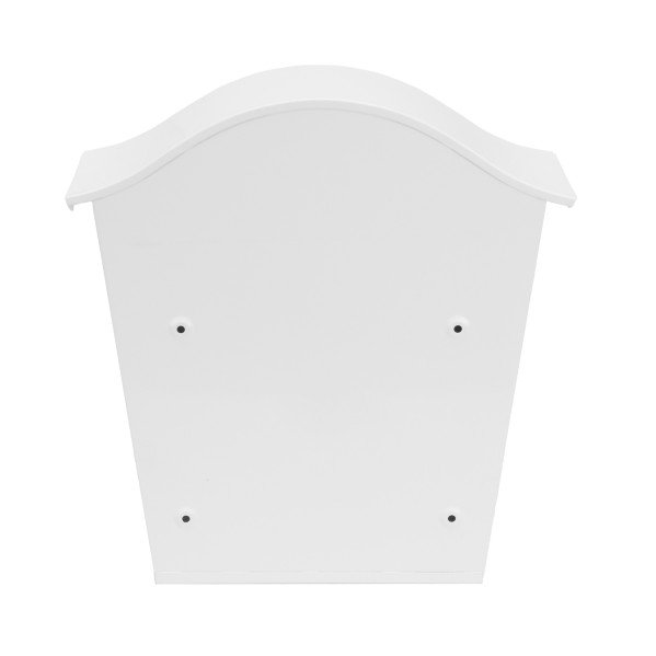 Buzon De Correo Tilda Acero Galvanizado Blanco 37x36x13,5 Cm Tejadillo Antilluvia