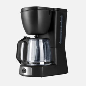 Cafetera De Goteo Valkiria 12tazas Negro 680w Filtro Permanente Jarra Cristal 1,2l Placa Calorif. 29x18x22cm