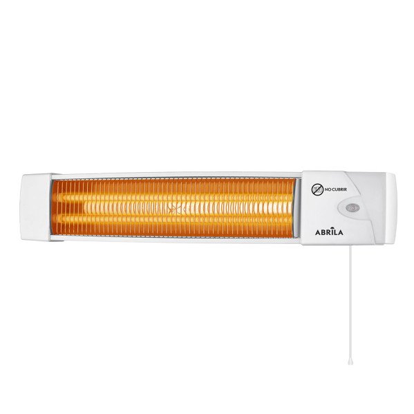 Estufa Cuarzo Africa 1200w Blanco 2 Potencias Control Cadena De Tiro 10,4x57x10,8 Cm