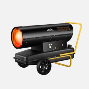 Cañon Calefactor Gasoleo Alpine 80kw Negro/amarillo 68l Caudal2870m3/h Proteccion Seg.control Temperatura 73x127x59cm