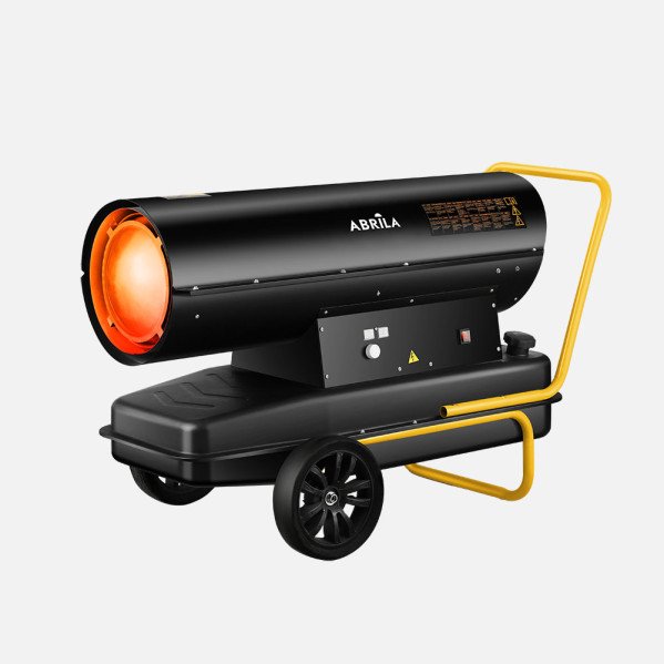 Cañon Calefactor Gasoleo Alpine 80kw Negro/amarillo 68l Caudal2870m3/h Proteccion Seg.control Temperatura 73x127x59cm