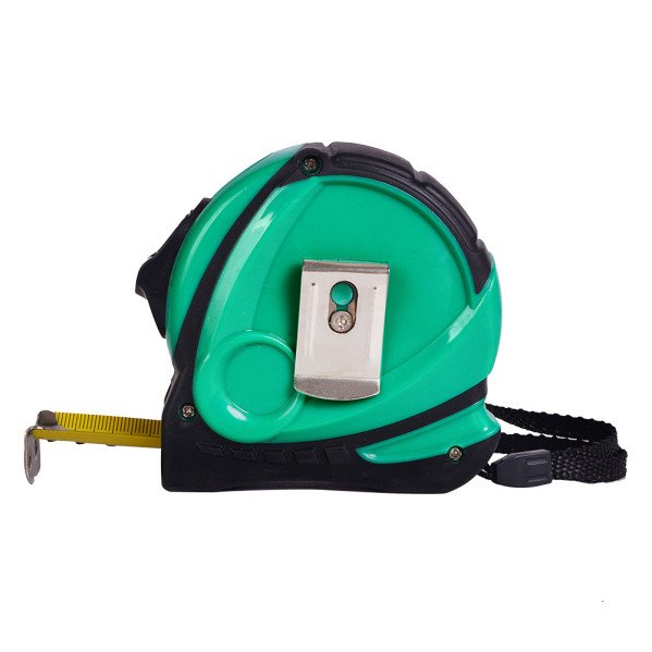 Cinta Metrica Espacio 5mx19mm Negro/verde Clip,asa Enganche Magnetico,bloqueo Y Ergonomico