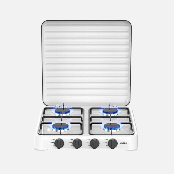Cocina A Gas Butano Foster Blanca 8800w 4quemador Solo Exterior,tapa Protecc.reg.int.