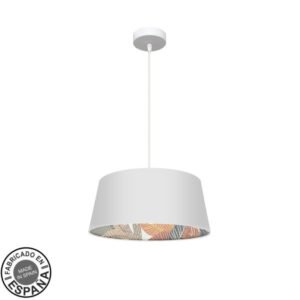 Colgante 40d Tunez 1xe27 Blanco/blanco-estampado