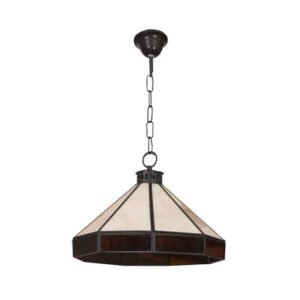 Colgante Peq.Adarve 1xe27 Negro/beis/marron Regx30x30 Cm