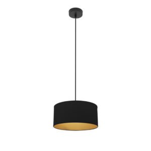 Colgante Anuska 1xe27 Negro/negro-oro Regx30x30 Cm