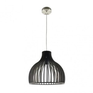 Colgante Caoba 1xe27 Madera Cafe Regx35x35 Cm
