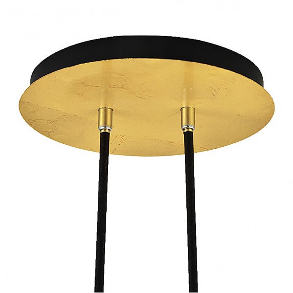 Colgante Ciudad Del Cabo 2l 12w 4000k Negro/oro 52x49x15 Cm 1080 Lm Dirigible Y Orientable