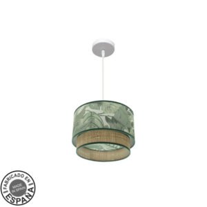 Colgante Congo 30d 1xe27 Blanco/verde-natural