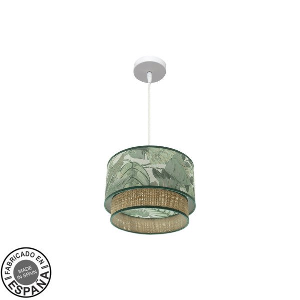 Colgante Congo 30d 1xe27 Blanco/verde-natural