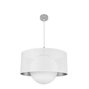 Colgante Cosmico 1xe27 Niquel/blanco-plata Regx50x50 Cm