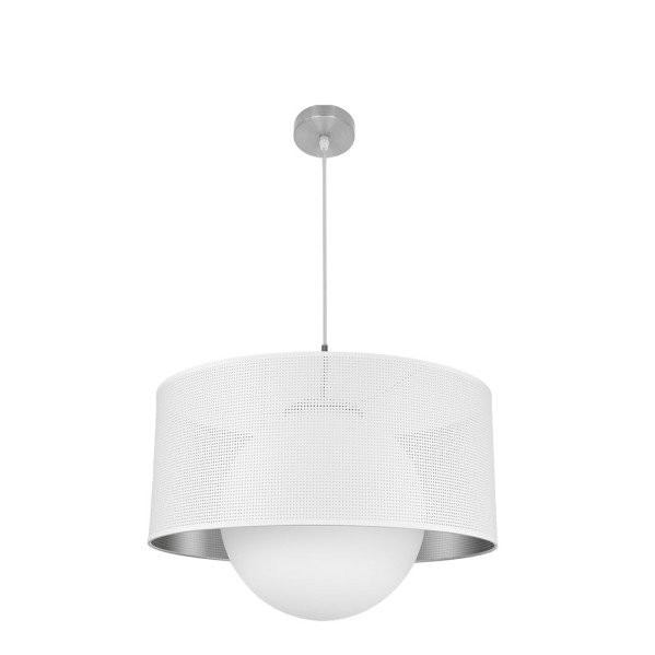 Colgante Cosmico 1xe27 Niquel/blanco-plata Regx50x50 Cm