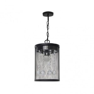 Colgante Davy 1xe27 Negro/cromo Reg.x18d