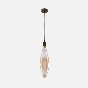 Colgante Elio 1xe27 Marron/ambar Bombilla Incluida 8w 3000k 850lm Regx12x12 Cm