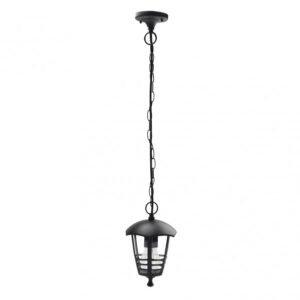 Colgante Exterior Aluminio Alnilan 1xe27 Negro Regx16x16 Cm Ip44