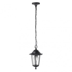 Colgante Exterior Aluminio Auriga 1xe27 Negro Regx17x17 Cm Ip44