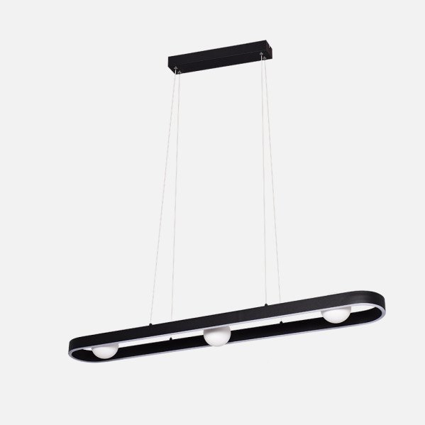 Colgante Fermoselle 26w+9w 4000k Negro Regx107,5x15cm 2975lm