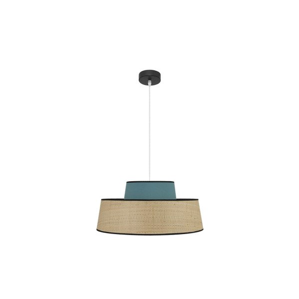 Colgante Jia 1xe27 Natural/turquesa Regx50x50 cm