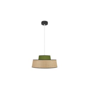 Colgante Jia 1xe27 Natural/verde Regx40x40 cm