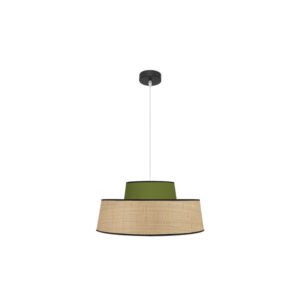 Colgante Jia 1xe27 Natural/verde Regx50x50 cm