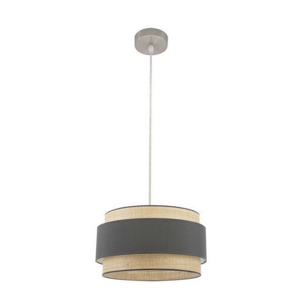 Colgante Kandy 1xe27 Natural/gris Regx40x40 Cm