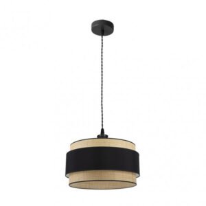 Colgante Kandy 1xe27 Natural/negro Regx40x40 cm
