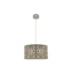 Colgante Katerina 1xe27 Niquel/madera Gris Regx40x40 cm