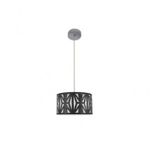 Colgante Katerina 1xe27 Cromo/madera Negra Regx30x30 cm